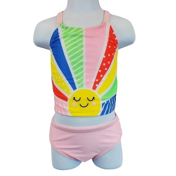 18m Baby Girls Sunshine Tankini Two Piece Swimsuit Summer Swimwear - Picture 1 of 5